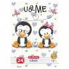 Caiet Tip I A5 24 file, coperti policromie, Herlitz Cute Animals Premium
