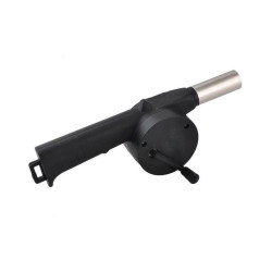 Suflanta manuala pentru aprinderea focului, varf metalic, manivela, 25x2.2cm, carlig suspendare, negru