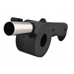 Suflanta manuala pentru aprinderea focului, varf metalic, manivela, 25x2.2cm, carlig suspendare, negru
