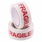 Banda adeziva imprimeu Fragile, rola 50mm x 66m, adeziv acrilic, ambalare si marcare colete