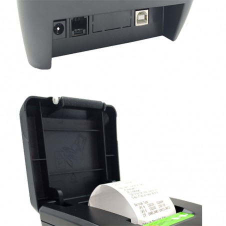 Imprimanta termica, 58 mm, USB, Windows, Apple, senzor black marker, functie reprintare, Euccoi