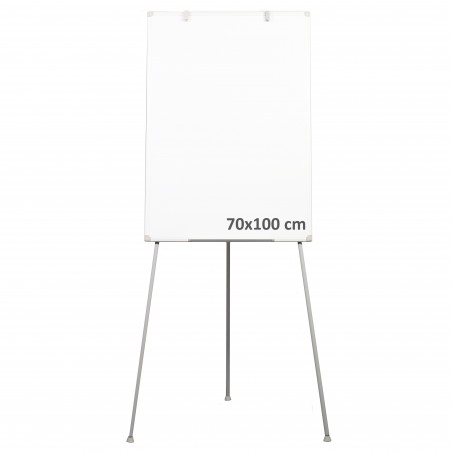 Flipchart magnetic cu trepied, 70x100 cm, rama aluminiu, suport markere, RESIGILAT