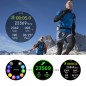 Smartwatch Bluetooth cu termometru, nivel oxigen, nivel imunitate, tensiune, 15 functii, iOS/Android, LCD tactil 1.28"