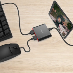 Adaptor bluetooth tastatura si mouse pentru smartphone, Android, iPhone, stand silicon
