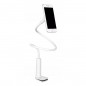 Suport pentru smartphone, brat flexibil 70 cm, clema telescopica 3.5 -10.5 inch, alb Suport pentru smartphone, brat flexibil 70 cm, clema telescopica 3.5 -10.5 inch, alb
