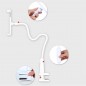 Suport pentru smartphone, brat flexibil 70 cm, clema telescopica 3.5 -10.5 inch, alb Suport pentru smartphone, brat flexibil 70 cm, clema telescopica 3.5 -10.5 inch, alb