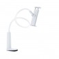Suport pentru smartphone, brat flexibil 70 cm, clema telescopica 3.5 -10.5 inch, alb Suport pentru smartphone, brat flexibil 70 cm, clema telescopica 3.5 -10.5 inch, alb