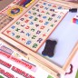 Tabla magnetica dubla, cifre litere magnetice, fata pentru creta, 29x29 cm, socotitoare