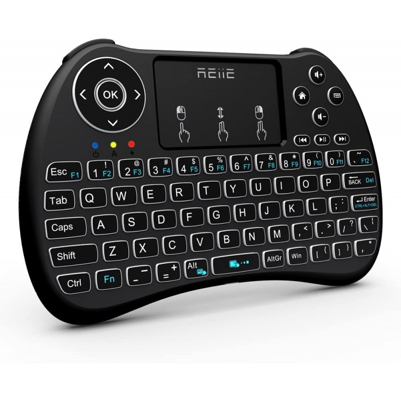 Mini tastatura wireless, touchpad, taste multimedia, receiver USB, Reiie H9S