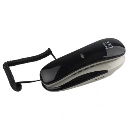 Telefon fix cu fir, montare pe perete sau pe birou, taste mari, functie Mute, Reapelare si Pauza