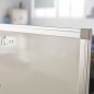 Tabla magnetica alba 40x120 cm, 2 fete, rama de aluminiu, prindere desktop pe birou