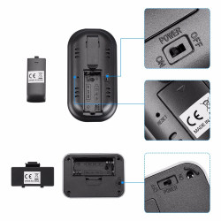 Termometru digital cu sonda, Wireless, display LCD, de bucatarie, 8 butoane