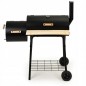 Gratar carbune, BBQ, afumatoare, termometru incorporat, roti, accesorii