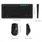 Kit tastatura si mouse Wireless, Ultra-Slim, DPI 3200, 3 butoane programabile,Rii