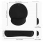 Kit mouse pad ergonomic si suport tip pad pentru tastatura, spuma cu memorie, Rii