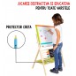 Tablita de scris pentru copii, 2 in 1, fata magnetica si pentru creta, 60x40 cm, alfabet si ceas, rola hartie
