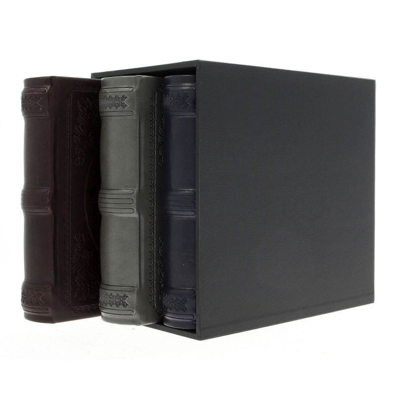 Set 3 albume foto 10x15, elegant, 600 poze, piele ecologica, cutie decorativa lemn