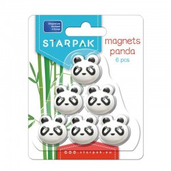 Magneti panda, set 6 bucati pentru tabla magnetica, 25 mm Starpak