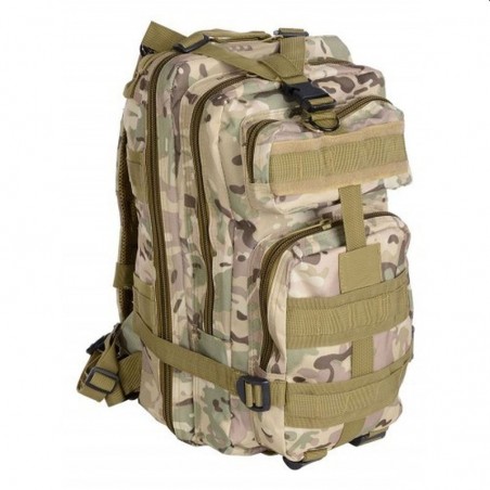 Rucsac camuflaj, 2 compartimente, 2 buzunare, impermeabil, inchidere cu fermoar