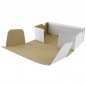 Cutie carton cu autoformare 410x370x140 alb, microondul E 360 g, FEFCO 0426