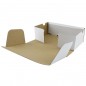 Cutie cu autoformare 220x220x100 mm alba, carton microondul E 360 g, FEFCO 0427 Cutie cu autoformare 220x220x100 mm alba, carton microondul E 360 g, FEFCO 0427