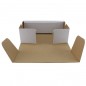 Cutie cu autoformare 450x320x110 mm alba, carton microondul E 360 g, FEFCO 0427