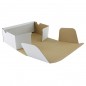 Cutie cu autoformare 450x320x110 mm alba, carton microondul E 360 g, FEFCO 0427