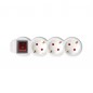 Prelungitor 3 prize, lungime cablu 3 m, intrerupator, 3x1,5mm2, alb