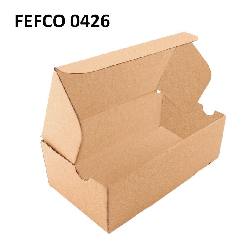 Cutie carton cu autoformare 145x90x60 mm, natur, microondula E 360 g, FEFCO 0426