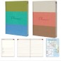 Agenda nedatata, format B5, 224 file, tricolor