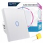 Intrerupator touch simplu, LED indicator, incastrabil, culoare alb Intrerupator touch simplu, LED indicator, incastrabil, culoare alb