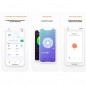 Intrerupator dublu smart touch, panou din sticla, WiFi, Android si iOS, alb Intrerupator dublu smart touch, panou din sticla, WiFi, Android si iOS, alb