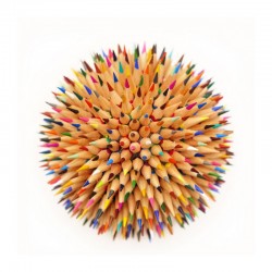 Creioane colorate triunghiulare, set 50 culori intense desen Mandala Zentangle