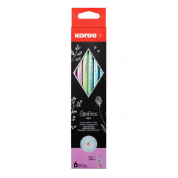 CREION GRAFIT HB CU GUMA METALIC 6/SET KORES