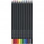 Creioane colorate negre, 12 culori intense, desene hartie neagra