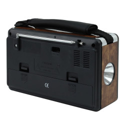 Radio portabil AM/FM/SW, MP3, USB, SD, microSD, lanterna, x-bass, Waxiba