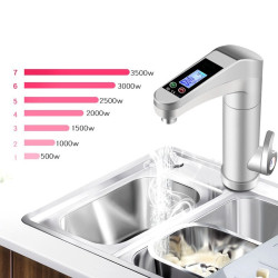 Robinet electric 3500W, afisaj LCD, butoane tactile, temperatura reglabila, IPX4