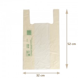 Sacosa biodegradabila tip maieu, 8-10 kg, 32x52 cm, set 50 pungi