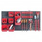 Organizator scule, 10 cutii, 22 suporturi, panou mural atelier 79.5x38.5 cm