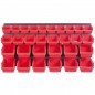 Organizator cutii plastic pentru atelier, 2 placi montare perete, 80x40x16.5 cm