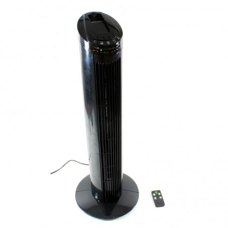 Ventilator tip stalp 50W, 3 trepte viteza, oscilare 70 grade, telecomanda, temporizator, RESIGILAT