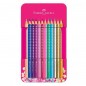 Set 12 creioane colorate, insertie buline cristal, design Sparkle Set 12 creioane colorate, insertie buline cristal, design Sparkle