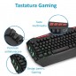 Kit tastatura si mouse gaming, iluminate LED, USB, taste multimedia, 2400 DPI, RESIGILAT