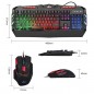 Kit tastatura si mouse gaming, iluminate LED, USB, taste multimedia, 2400 DPI, RESIGILAT Kit tastatura si mouse gaming, iluminate LED, USB, taste multimedia, 2400 DPI, RESIGILAT