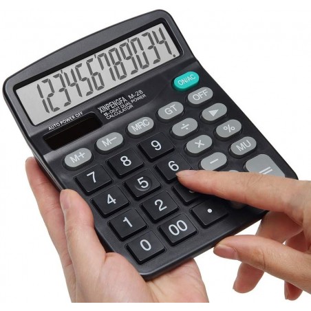 Calculator pentru birou, 12 digiti, baterie si incarcare solara, Joinus