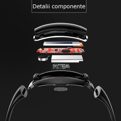Bratara smart, bluetooth 4.0, display OLED, 15 functii, iOS si Android