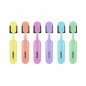 Set 6 markere evidentiatoare, culori fluorescente pastelate, cerneala pe baza de apa