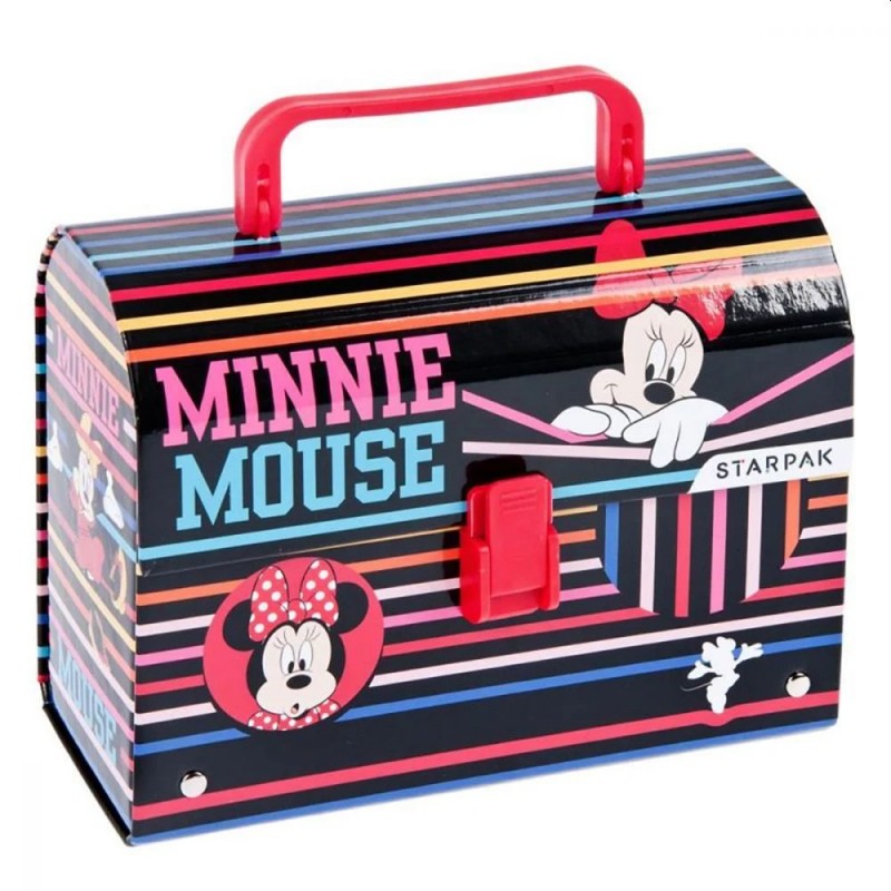 Geanta Minnie Mouse, cu maner si incuietoare, Starpak