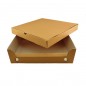 Pachet 2 cutii pizza cu si fara capac, 320x320x80 mm, 320x320x40 mm, carton natur microondul E 360 g