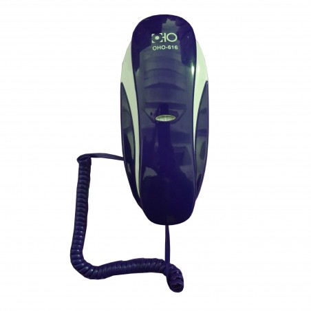 Telefon fix, cu fir, tastatura mare, montare pe perete, functii reapelare, mute, silentios, albastru, RESIGILAT